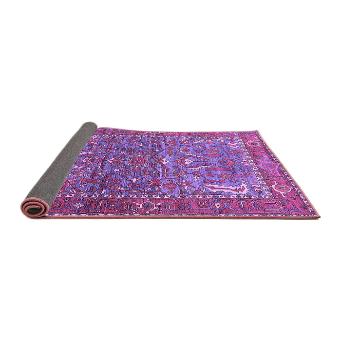Sideview of Animal Purple Traditional Rug, urb770pur