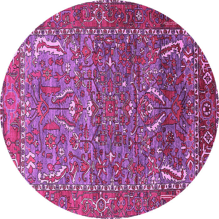 Round Animal Pink Traditional Rug, urb770pnk