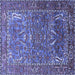 Square Animal Blue Traditional Rug, urb770blu