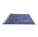 Sideview of Machine Washable Animal Blue Traditional Rug, wshurb770blu