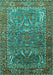 Animal Turquoise Traditional Rug, urb770turq