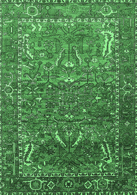 Animal Emerald Green Traditional Rug, urb770emgrn