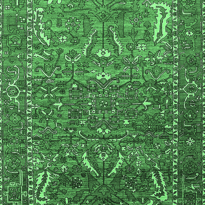 Animal Emerald Green Traditional Rug, urb770emgrn