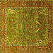 Square Animal Yellow Traditional Rug, urb770yw