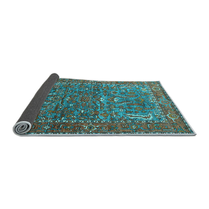 Sideview of Animal Light Blue Traditional Rug, urb770lblu