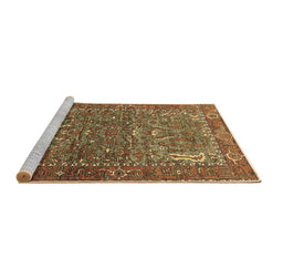 Sideview of Machine Washable Animal Brown Traditional Rug, wshurb770brn