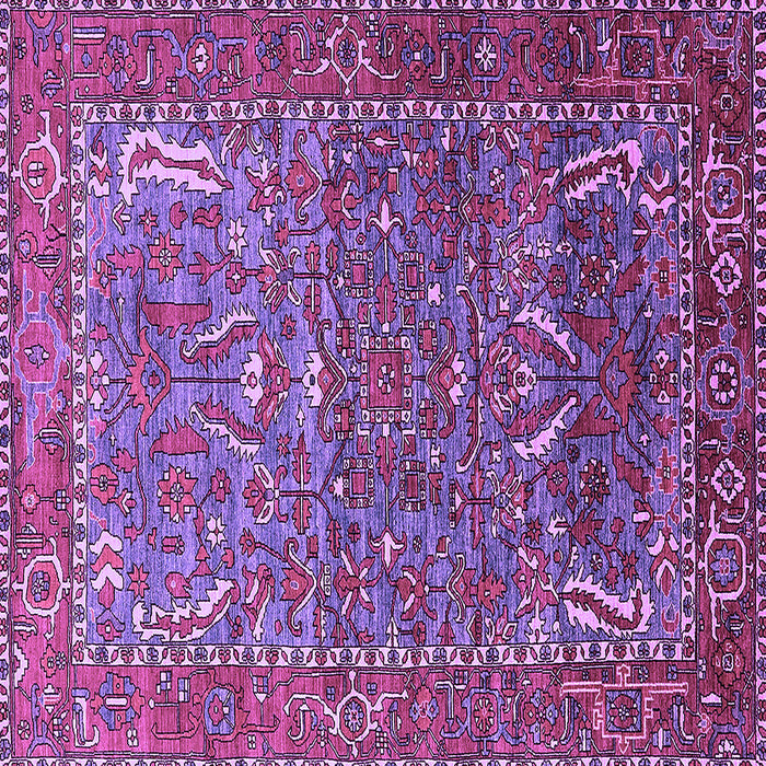 Square Machine Washable Animal Purple Traditional Area Rugs, wshurb770pur