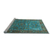 Sideview of Machine Washable Animal Light Blue Traditional Rug, wshurb770lblu