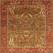 Square Animal Orange Traditional Rug, urb770org