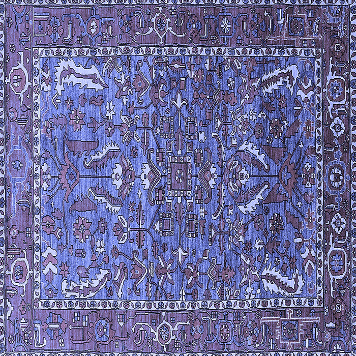 Square Machine Washable Animal Blue Traditional Rug, wshurb770blu