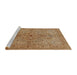 Sideview of Machine Washable Industrial Modern Brown Sand Brown Rug, wshurb771