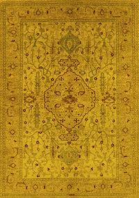 Oriental Yellow Traditional Rug, urb771yw