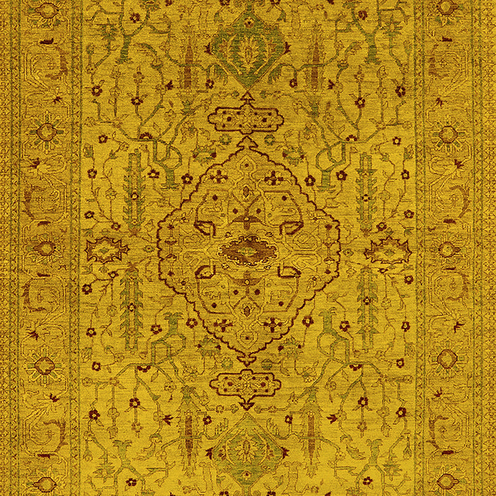 Oriental Yellow Traditional Rug, urb771yw