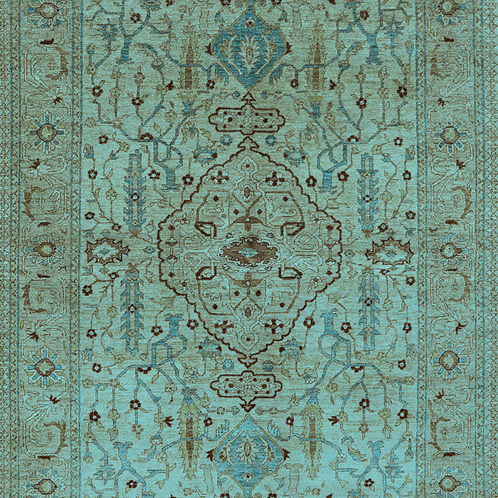 Oriental Light Blue Traditional Rug, urb771lblu