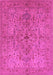 Machine Washable Oriental Pink Traditional Rug, wshurb771pnk