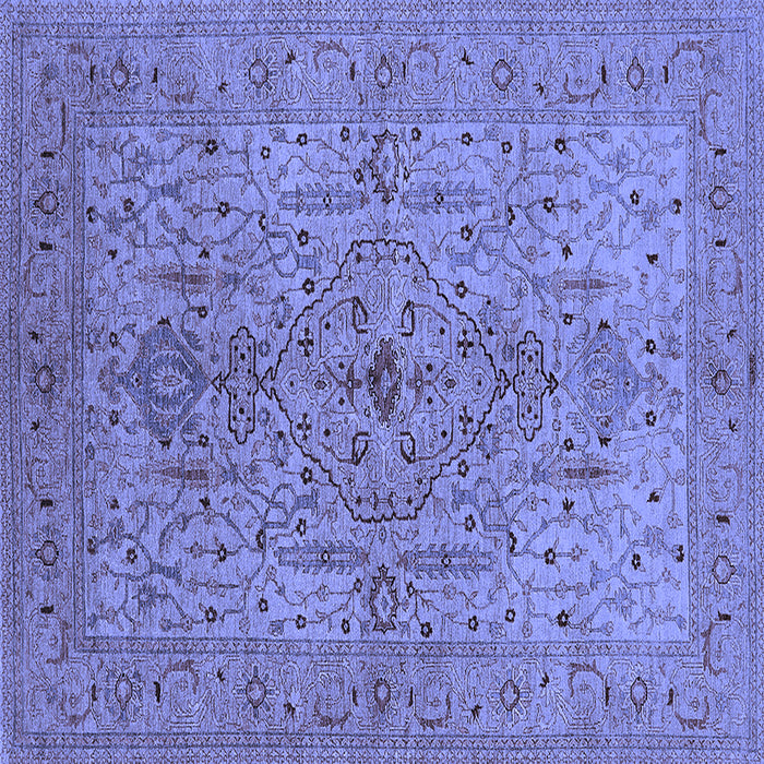 Square Oriental Blue Traditional Rug, urb771blu
