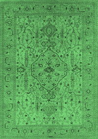 Oriental Emerald Green Traditional Rug, urb771emgrn