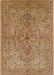Mid-Century Modern Brown Sand Brown Oriental Rug, urb771