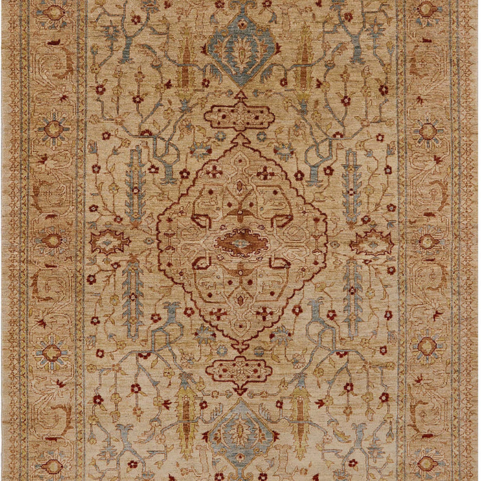 Mid-Century Modern Brown Sand Brown Oriental Rug, urb771