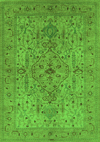 Oriental Green Traditional Rug, urb771grn