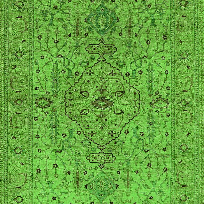 Oriental Green Traditional Rug, urb771grn