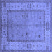 Square Oriental Blue Traditional Rug, urb772blu