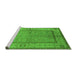 Sideview of Machine Washable Oriental Green Traditional Area Rugs, wshurb772grn