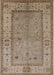 Mid-Century Modern Brown Oriental Rug, urb772