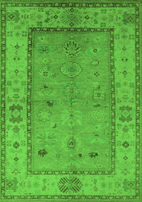 Oriental Green Traditional Rug, urb772grn