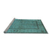 Sideview of Machine Washable Oriental Light Blue Traditional Rug, wshurb772lblu