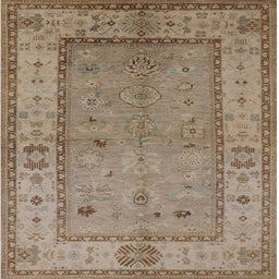 Square Machine Washable Industrial Modern Brown Rug, wshurb772