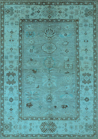 Oriental Light Blue Traditional Rug, urb772lblu