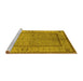 Sideview of Machine Washable Oriental Yellow Traditional Rug, wshurb772yw