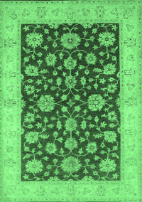 Oriental Emerald Green Traditional Rug, urb773emgrn