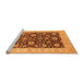 Sideview of Machine Washable Oriental Orange Traditional Area Rugs, wshurb773org