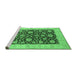 Sideview of Machine Washable Oriental Emerald Green Traditional Area Rugs, wshurb773emgrn