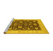 Sideview of Machine Washable Oriental Yellow Traditional Rug, wshurb773yw