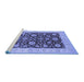 Sideview of Machine Washable Oriental Blue Traditional Rug, wshurb773blu