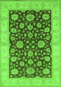 Oriental Green Traditional Rug, urb773grn