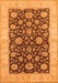 Machine Washable Oriental Orange Traditional Area Rugs, wshurb773org