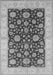 Machine Washable Oriental Gray Traditional Rug, wshurb773gry