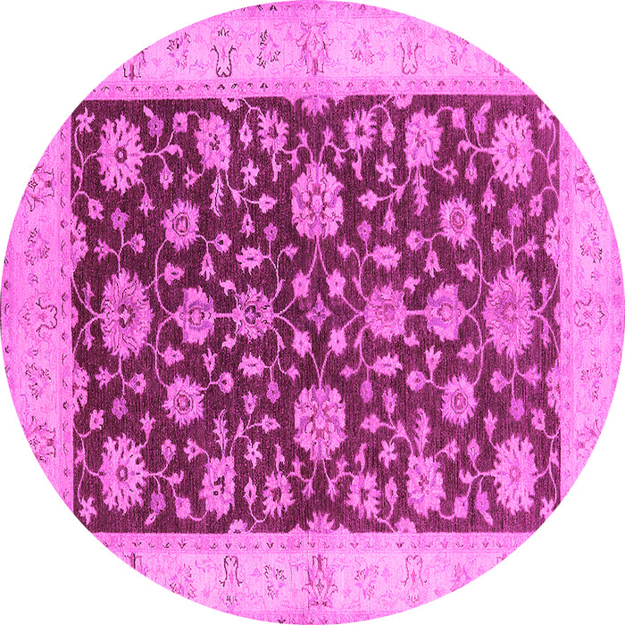 Round Oriental Pink Traditional Rug, urb773pnk
