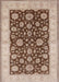 Mid-Century Modern Sienna Brown Oriental Rug, urb773