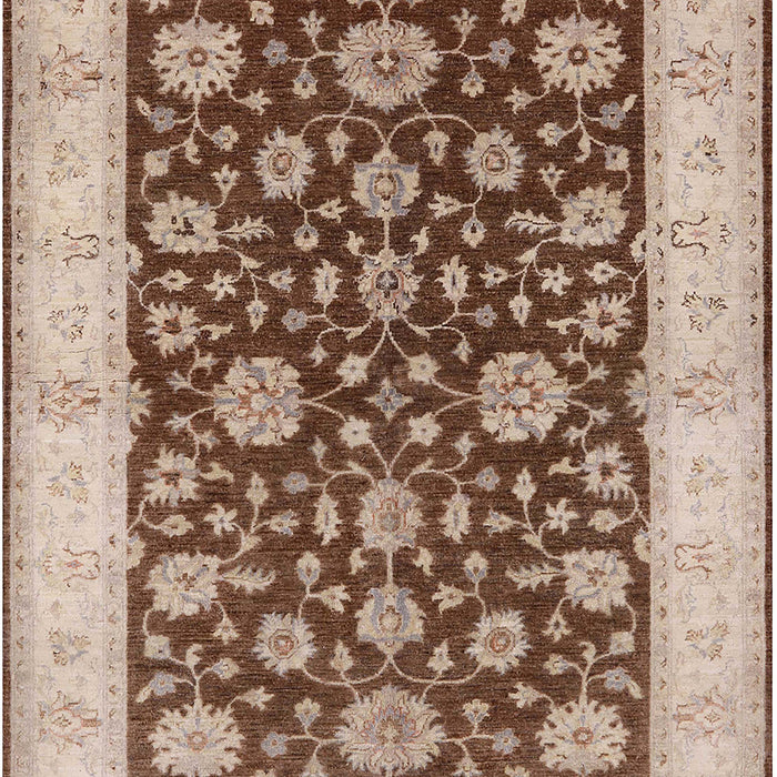 Mid-Century Modern Sienna Brown Oriental Rug, urb773