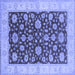 Square Oriental Blue Traditional Rug, urb773blu