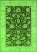 Machine Washable Oriental Green Traditional Area Rugs, wshurb773grn