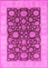 Machine Washable Oriental Pink Traditional Rug, wshurb773pnk