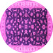 Round Oriental Pink Traditional Rug, urb774pnk