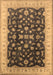 Machine Washable Oriental Brown Traditional Rug, wshurb774brn