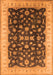 Machine Washable Oriental Orange Traditional Area Rugs, wshurb774org